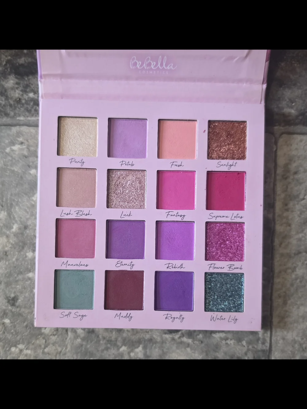 BeBella Cosmetics Lotus Love Eyeshadow Palette - Pink/Purple Shades